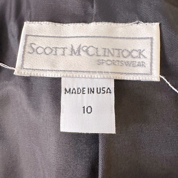 Scott McClintock Vintage Evening Velvet Blazer Jacket Black Gold 10 - Picture 11 of 12